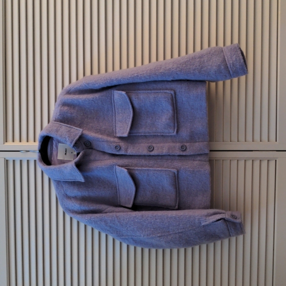 .Object Orchid Bloom Boxy Fit Purple Shacket Jacket Medium - Picture 11 of 16